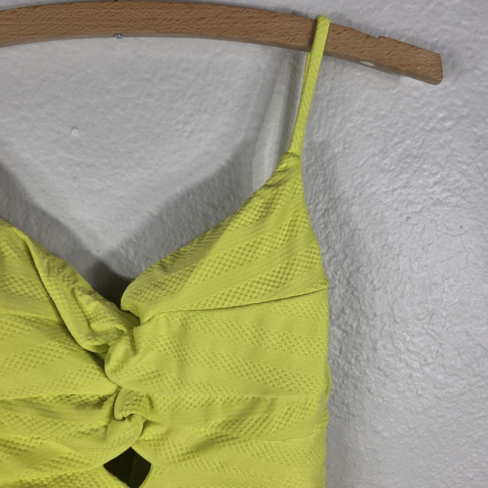 Becca Prima Camille Neon Swimsuit One Piece Size S/P Petite Twist Front V-Neck - Picture 10 of 15